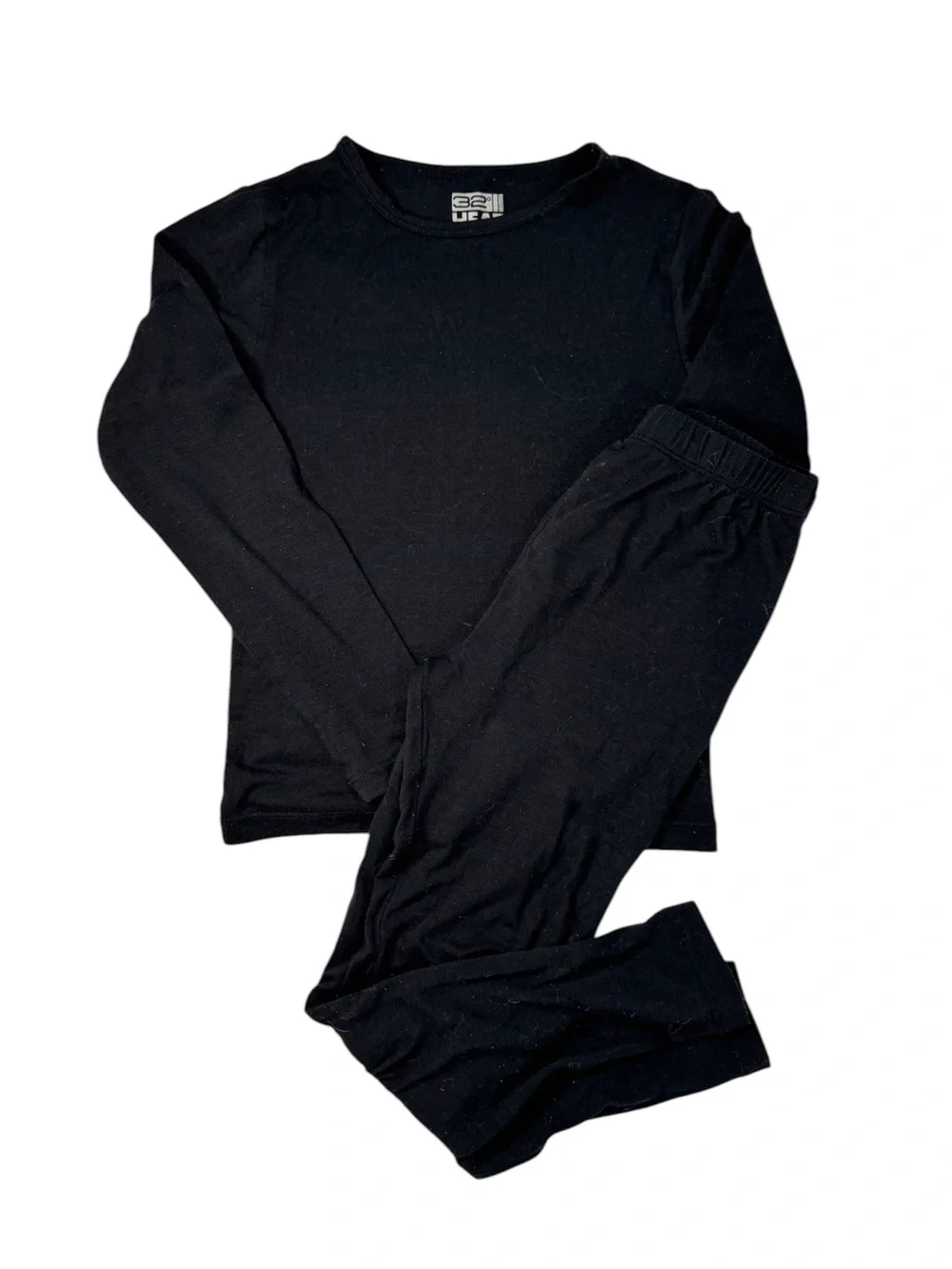 32 Degrees Heat | Kids 2-Piece Long Sleeve Crew Neck Shirt & Leggings, Medium